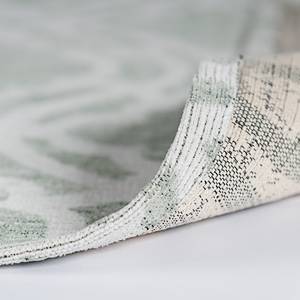 Laagpolig vloerkleed Carina I katoen/polyester - Groen - 80 x 150 cm