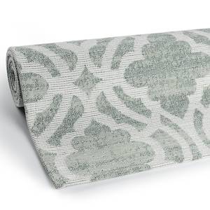 Laagpolig vloerkleed Carina I katoen/polyester - Groen - 80 x 150 cm