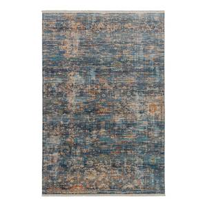 Vloerkleed Mystik II geweven stof - blauw - 70 x 140 cm