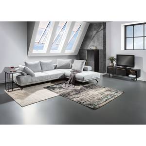 Tv-meubel Soyons massief acaciahout/metaal - zwart/goudkleurig