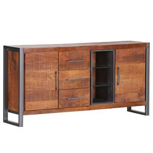 Sideboard Thiery Mango massiv / Metall - Mango Braun / Anthrazit