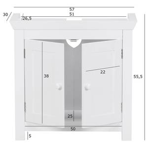 Waschbeckenunterschrank Ruskola Weiß