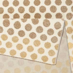 Teppich Spotted Stripe Kunstfaser - Beige / Gelb - 80 x 150 cm