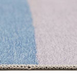 Laagpolig vloerkleed Curves polyester - blauw/beige - 160 x 230 cm