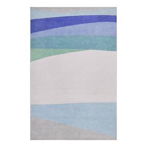 Tapis Curves Polyester - Bleu / Beige - 80 x 150 cm