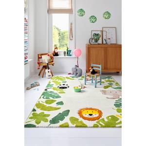 Tapis enfant Safari Fibres synthétiques - Beige / Vert - 160 x 225 cm