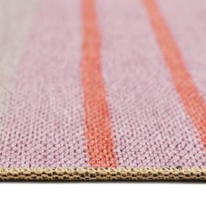 Laagpolig vloerkleed Cleft polyester - grijs/roze - 60 x 100 cm