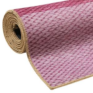Laagpolig vloerkleed Clifton polyester - roze - 80 x 150 cm