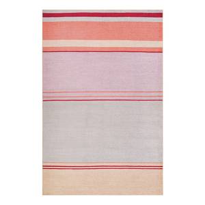 Laagpolig vloerkleed Cleft polyester - grijs/roze - 80 x 150 cm