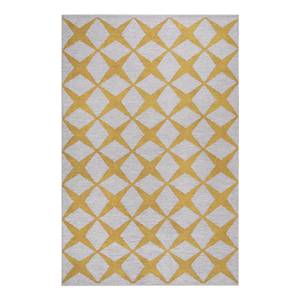 Laagpolig vloerkleed Caledon polyester - beige/mosterdgeel - 130 x 190 cm