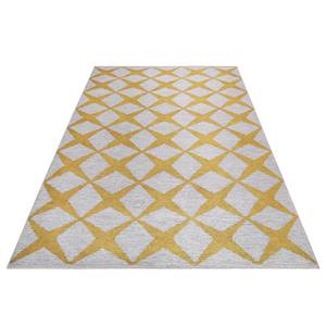 Laagpolig vloerkleed Caledon polyester - beige/mosterdgeel - 130 x 190 cm