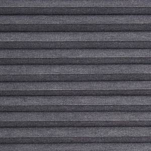Store plissé sans perçage Save Polyester / Aluminium - Gris foncé - 100 x 130 cm