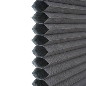 Store plissé sans perçage Save Polyester / Aluminium - Gris foncé - 100 x 130 cm