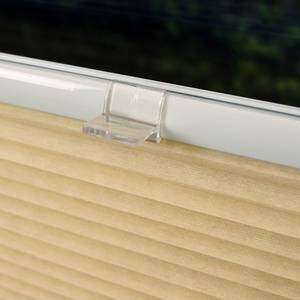 Waben-Plissee Klemmfix Save Polyester / Aluminium - Beige - 80 x 130 cm