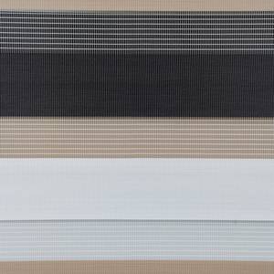 Klemmfix duo-rolgordijn just-triple polyester - Zwart/cappuccinokleurig - 80 x 160 cm