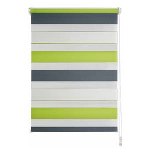 Klemmfix duo-rolgordijn just-triple polyester - Appelgroen/grijs - 80 x 210 cm