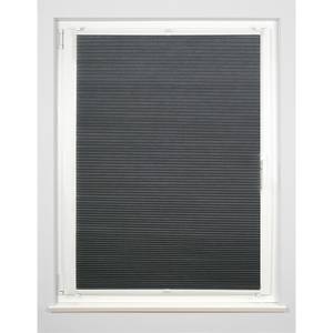 Store plissé sans perçage Save Polyester / Aluminium - Gris foncé - 75 x 130 cm