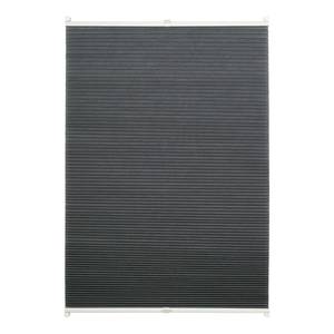 Store plissé sans perçage Save Polyester / Aluminium - Gris foncé - 120 x 130 cm
