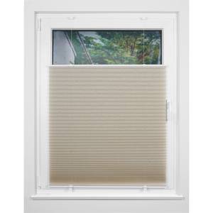 Plissee Klemmfix Promo Polyester / Aluminium - Beige - 100 x 130 cm