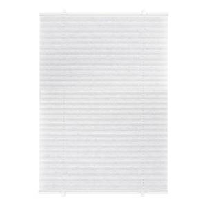 Store plissé sans perçage Promo Polyester / Aluminium - Blanc - 60 x 130 cm