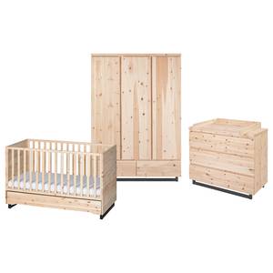 Babyzimmer-Set Zirbenholz I (3-tlg) Braun - Massivholz