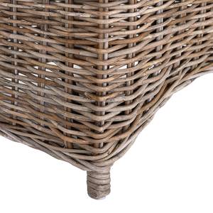 Esszimmersessel Lozon Rattan / Webstoff - Kubu Grey / Creme