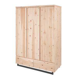 Drehtürenschrank Zirbenholz Braun - Massivholz - 135 x 194 x 61 cm