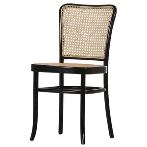 Esszimmerstuhl Najac II Recycled Teak massiv / Rattan - Schwarz