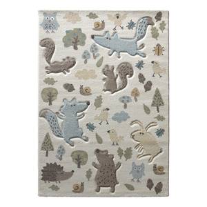 Tapis enfant Forest Fibres synthétiques - Blanc / Bleu clair - 160 x 225 cm