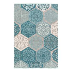 Tapis Flow Polypropylène - Turquoise / Gris