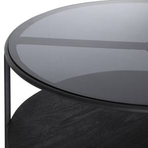 Table basse Bardou Verre / Manguier massif - Noir / Manguier noir