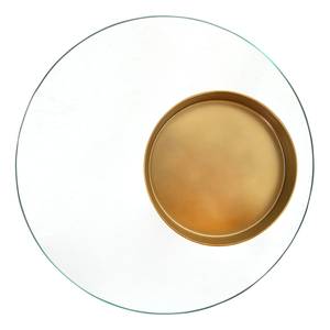 Couchtisch Carling I Glas / Metall - Gold / Schwarz