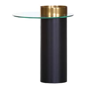 Beistelltisch Carling IV Glas / Metall - Gold / Schwarz