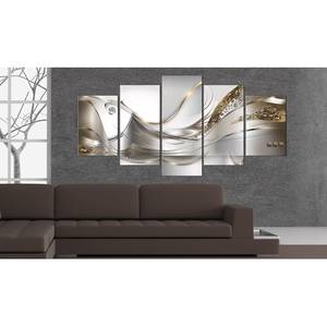 Wandbild Golden Flight Leinwand - Braun - 100 x 50 cm
