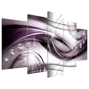 Acrylglasbild Violet Glow Acrylglas - Silber - 100 x 50 cm