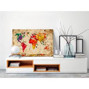 Peinture par numéro - Carte du monde VI Toile - Multicolore