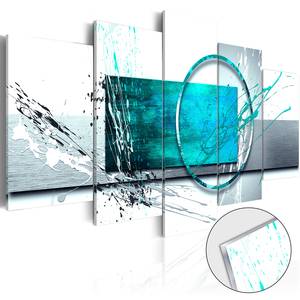 Afbeelding Turquoise Expression acrylglas - blauw - 100 x 50 cm