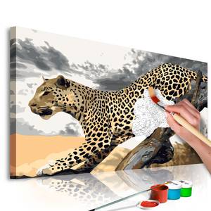 Schilderen op Nummer - Gepard canvas - oranje