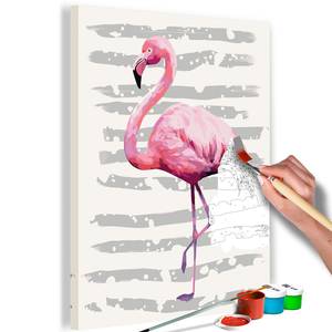 Schilderen op Nummer - Flamingo canvas - roze