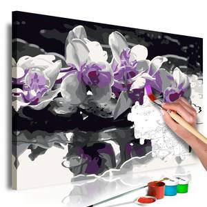 Malen nach Zahlen - Violette Orchidee Leinwand - Violett