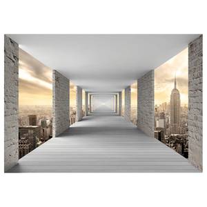 Fotobehang Skyward Corridor premium vlies - bruin - 400 x 280 cm