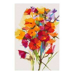 Malen nach Zahlen - Summer Flowers Leinwand - Mehrfarbig