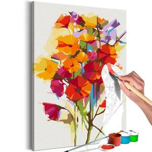 Schilderen op Nummer - Summer Flowers canvas - meerdere kleuren