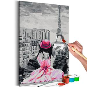 Schilderen op Nummer - Parijs canvas - roze