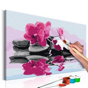 Schilderen op Nummer Orchidee II canvas - roze