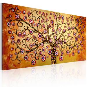 Afbeelding Pauwenboom canvas - goudkleurig