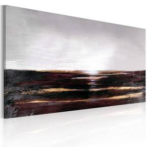 Afbeelding Zwart Oceaan canvas - wit