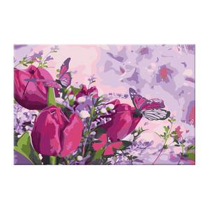 Peinture par numéro - Tulipes Toile - Violet