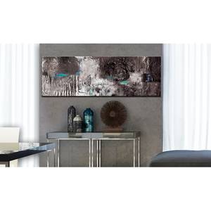 Bild Silver Machine Leinwand - Blau - 120 x 40 cm