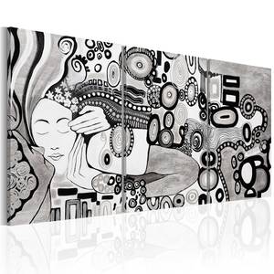 Afbeelding Silver Kiss canvas - zwart - 60 x 30 cm